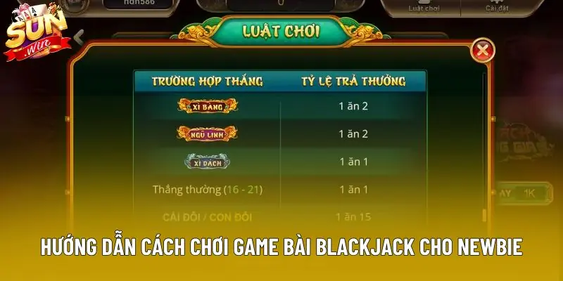 Hướng dẫn cách chơi game bài blackjack cho newbie Hướng dẫn cách chơi game bài blackjack cho newbie