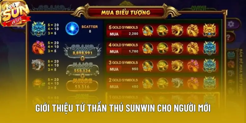 Giới thiệu tứ thần thú sunwin cho người mới Giới thiệu tứ thần thú sunwin cho người mới